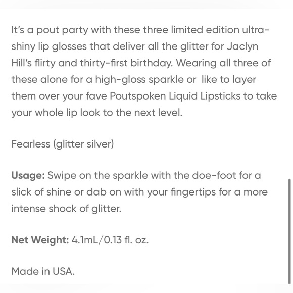 Jaclyn Cosmetics: Lip Gloss, Poutspoken Liquid Lipstick & Mood Light Luminous - Picture 4 of 10